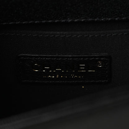 Chanel Caviar Chevron Quilted Small Boy Flap Black 6 of 11