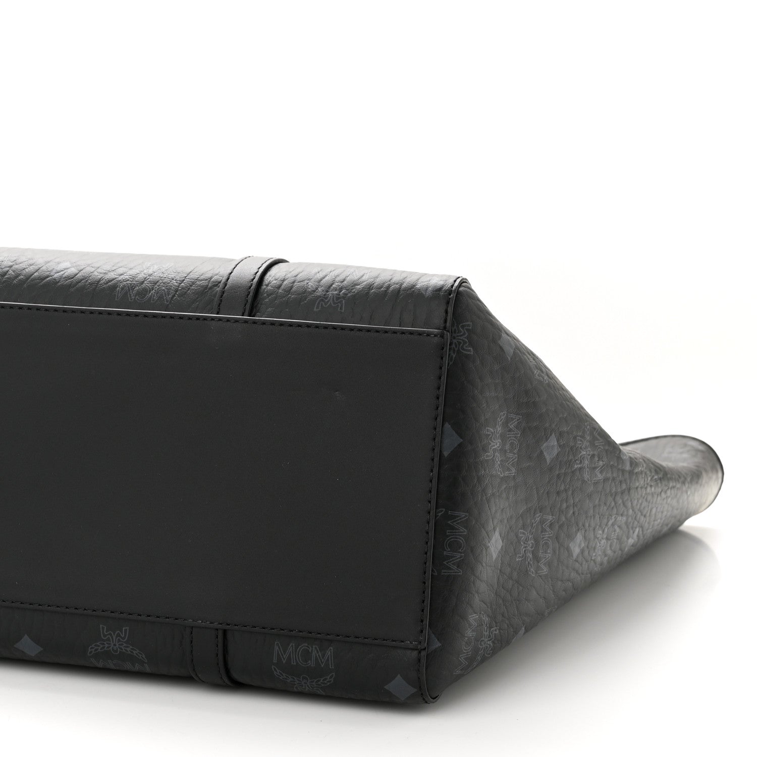 MCM Visetos Toni Shopper Tote Black 9 of 9