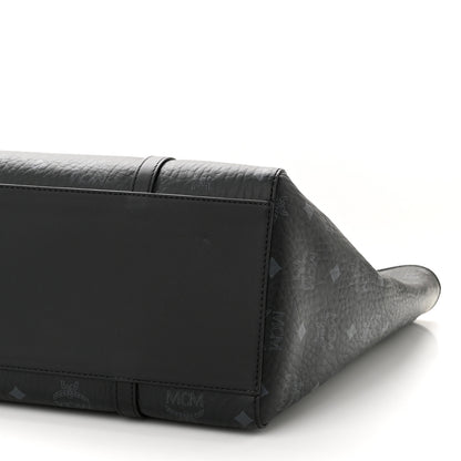 MCM Visetos Toni Shopper Tote Black 9 of 9