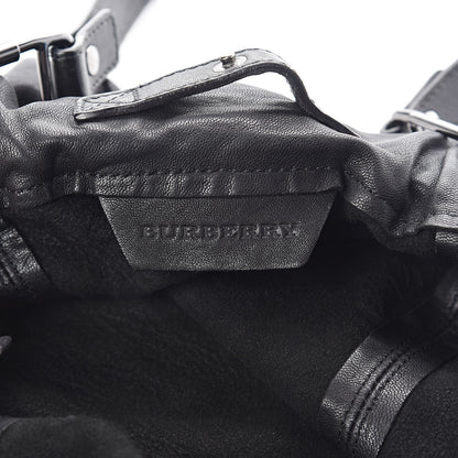Burberry Calfskin Cinch Cord Shoulder Bag Black 6 of 9