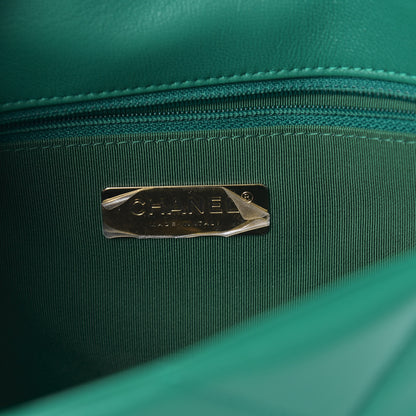 Chanel Lambskin Quilted Medium 19 Flap Green 6 of 11