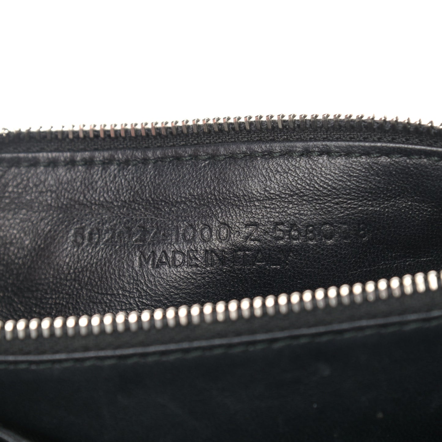 Pebbled Calfskin Everyday Chain Wallet Black