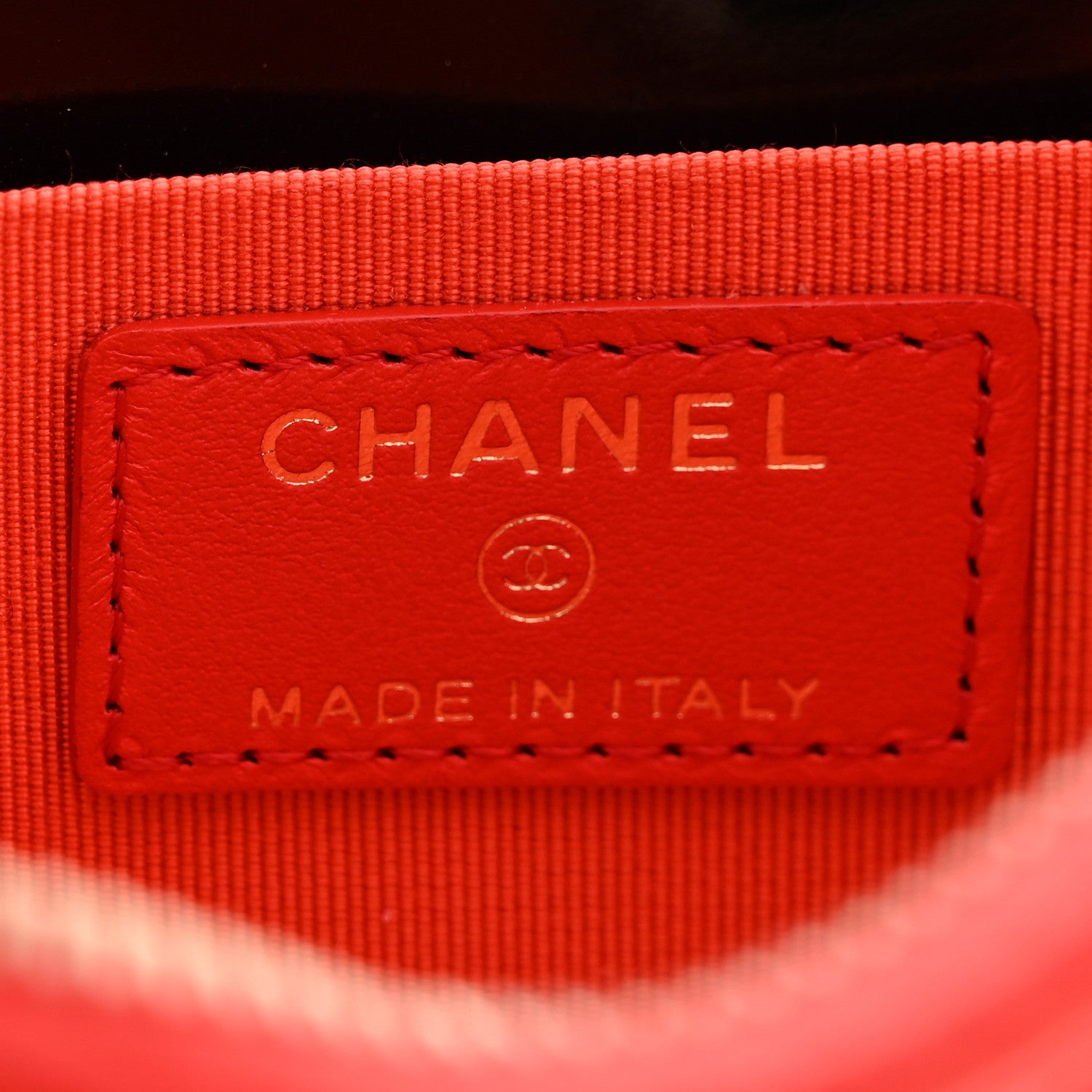 Chanel Caviar Quilted Classic Zip Pouch Red 6 of 11