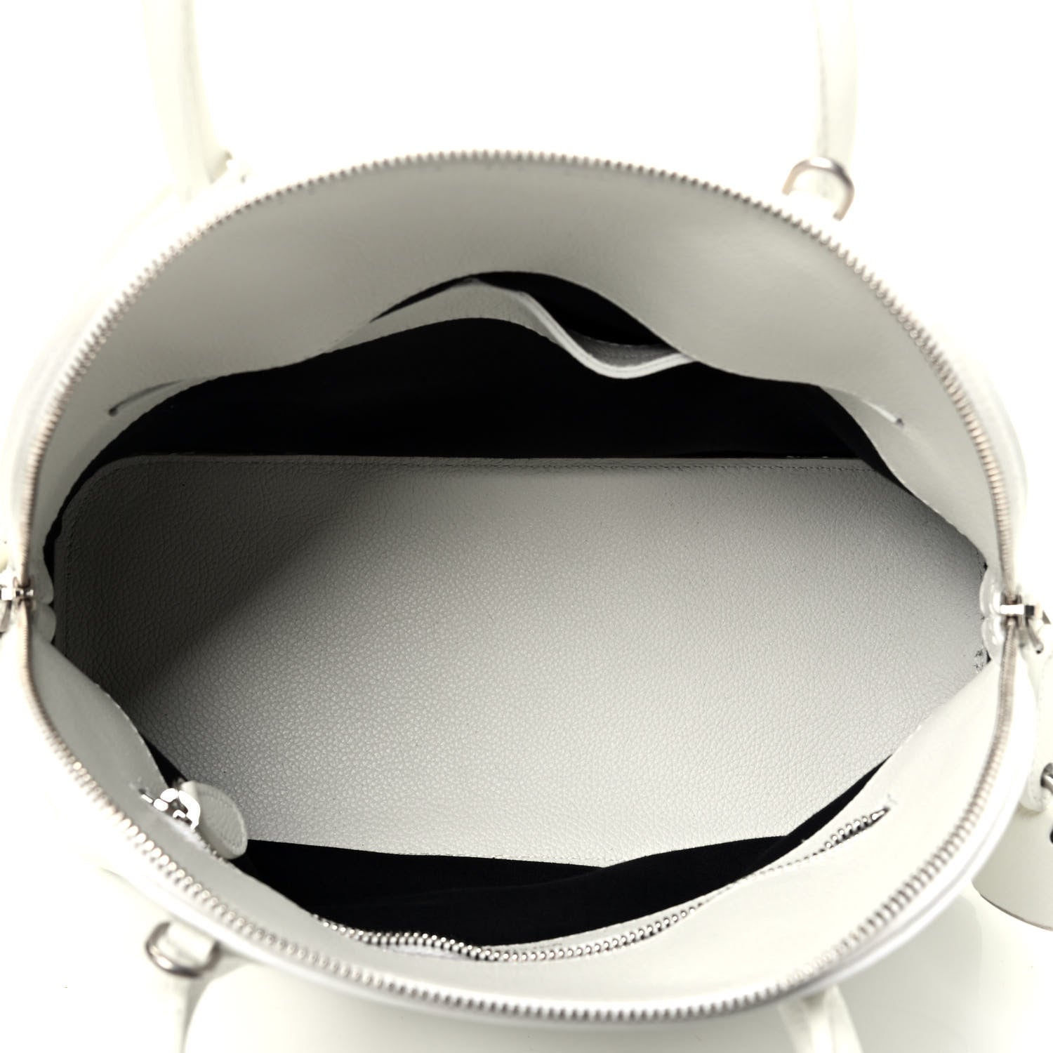 Balenciaga Grained Calfskin Logo S Ville Top Handle Bag White Black 3 of 3