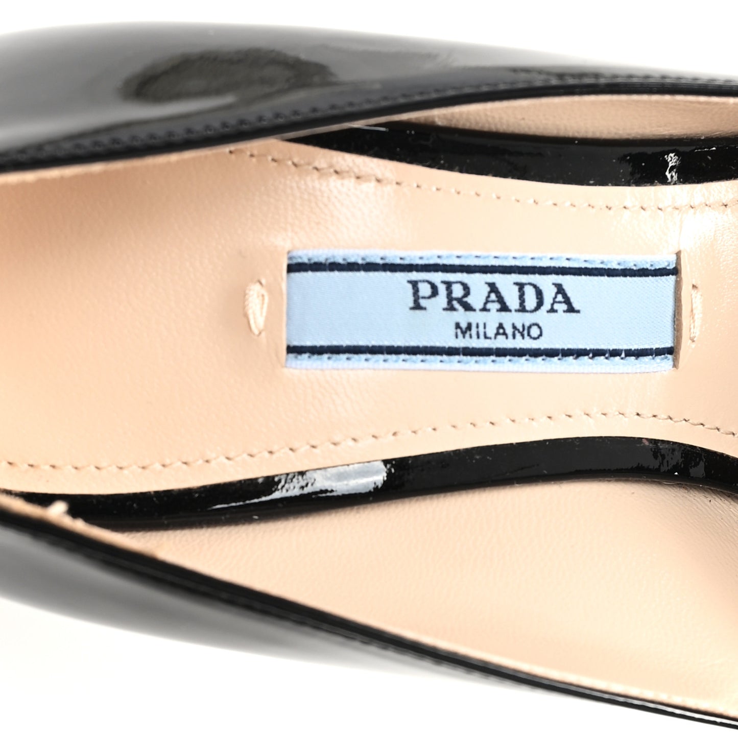 Patent Metal Logo Pumps 34 Black