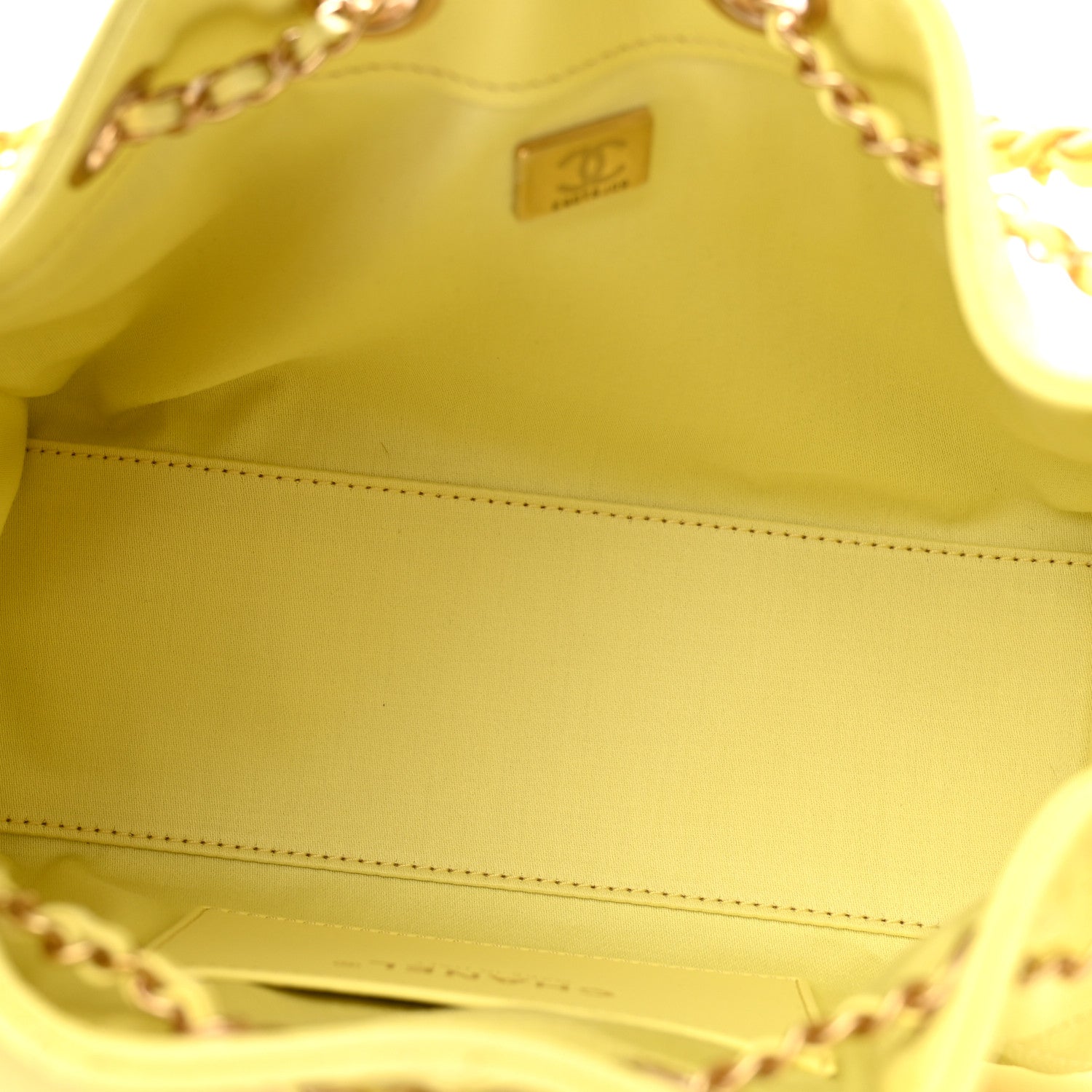 Chanel Caviar Quilted Mini Chanel 25 Handbag Light Yellow Light Yellow 5 of 11