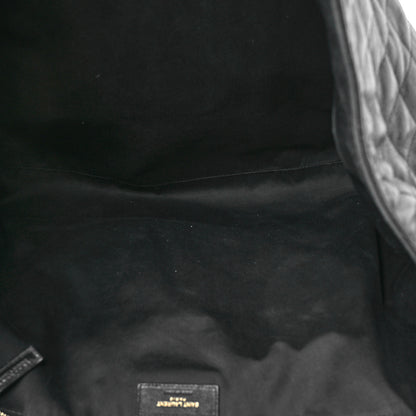 Saint Laurent Lambskin Quilted Maxi Icare Shopping Tote Black 6 of 12