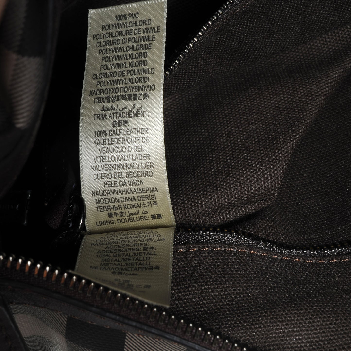 Smoked Check Bowler Bag Brown