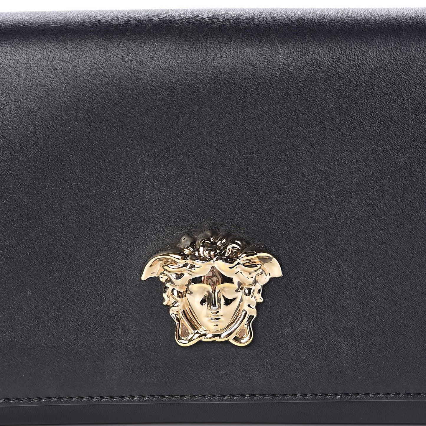 Vitello Palazzo Medusa Evening Clutch Bag Black