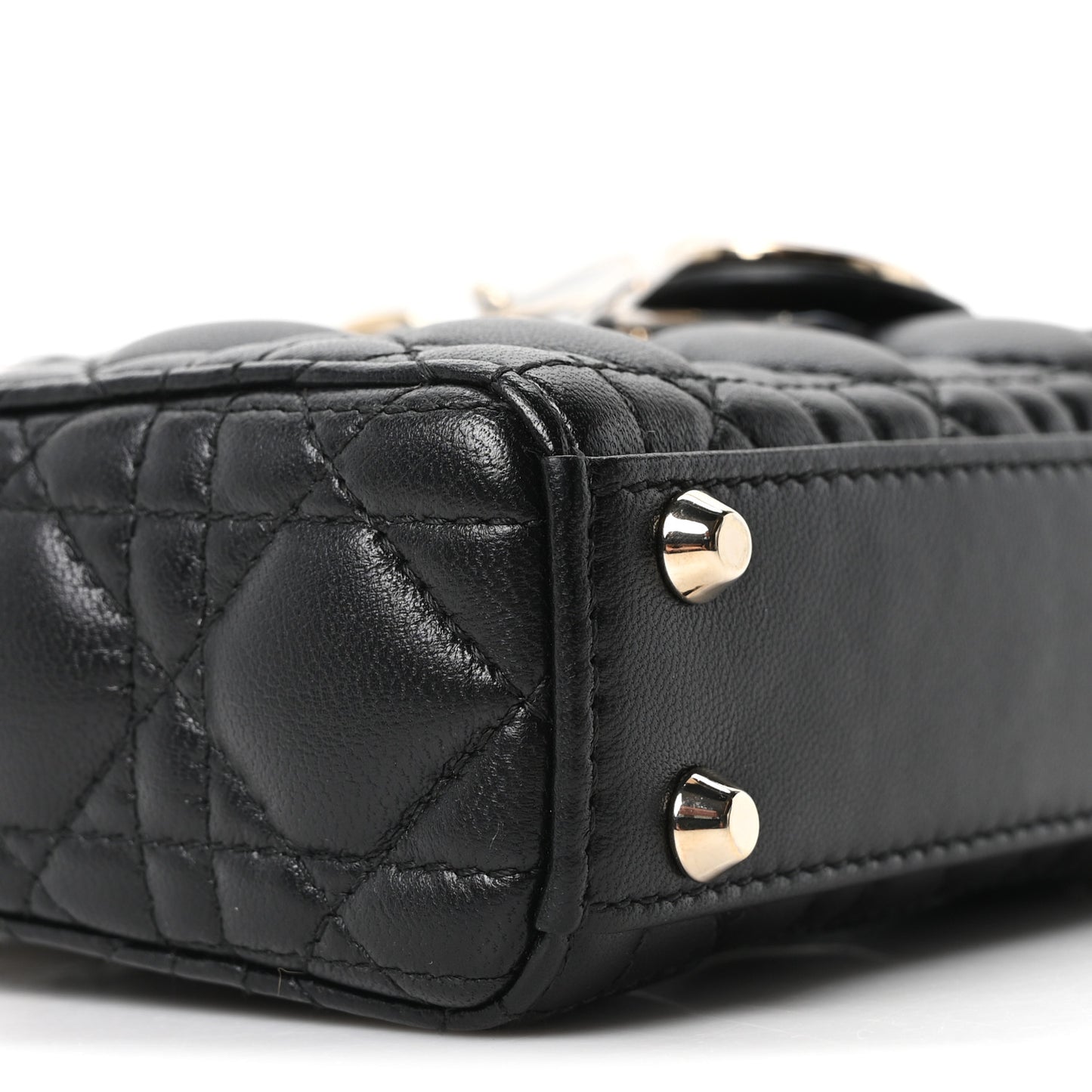 Lambskin Cannage Micro Lady Dior Black