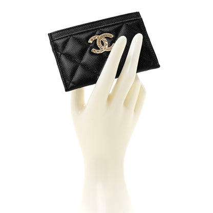 Chanel Caviar Quilted Multi Chain CC Card Holder Black 2 of 8