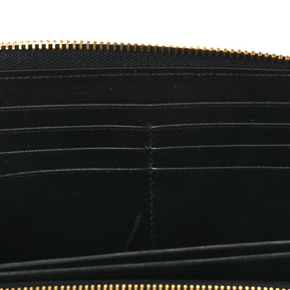 Christian Dior Lambskin Cannage Lady Dior Zip Wallet Black 12 of 13