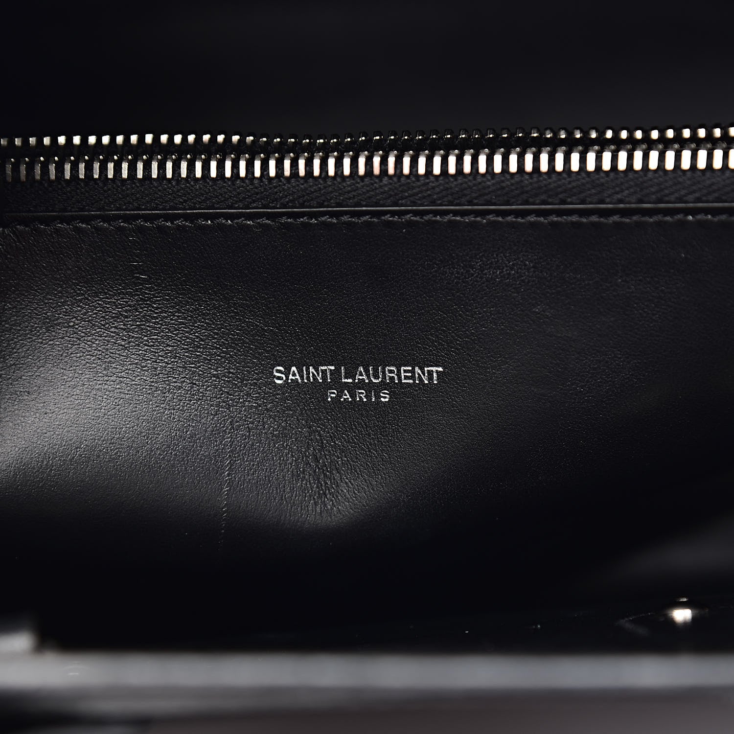 Saint Laurent Calfskin Crocodile Embossed Small Sac de Jour Black 7 of 15
