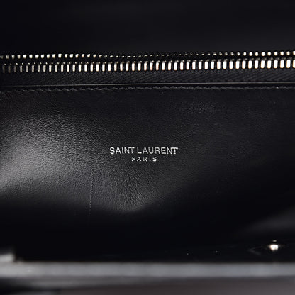 Saint Laurent Calfskin Crocodile Embossed Small Sac de Jour Black 7 of 15