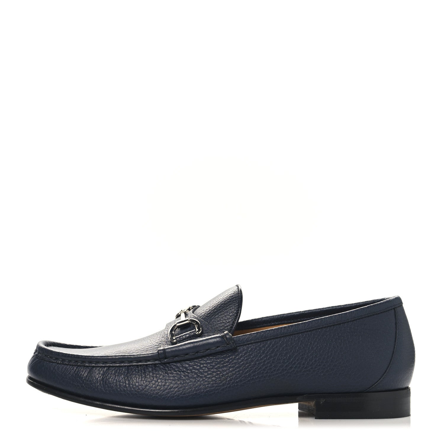 Gucci Road Calfskin Mens Horsebit Loafers 8.5 Blue 1 of 9