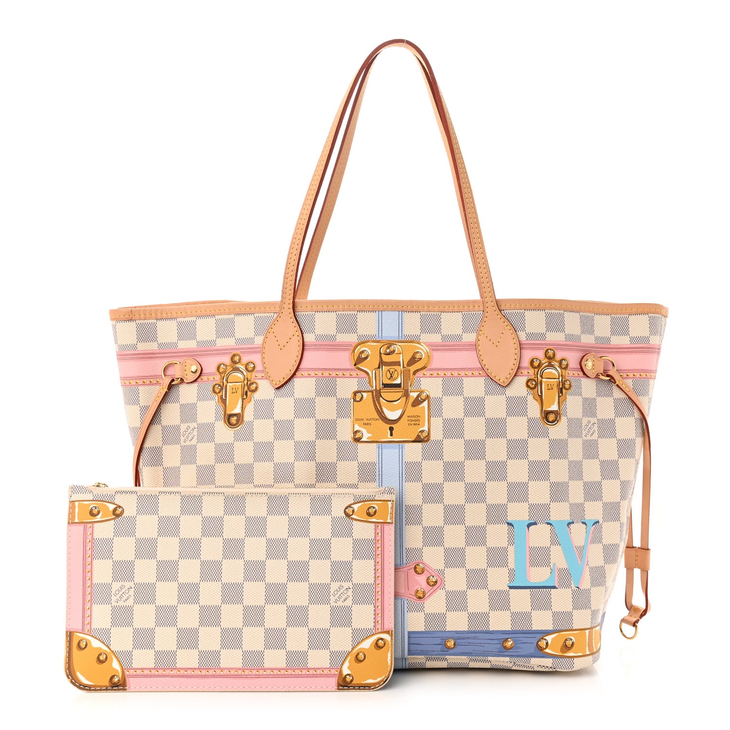 Damier Azur Summer Trunks Neo Neverfull MM