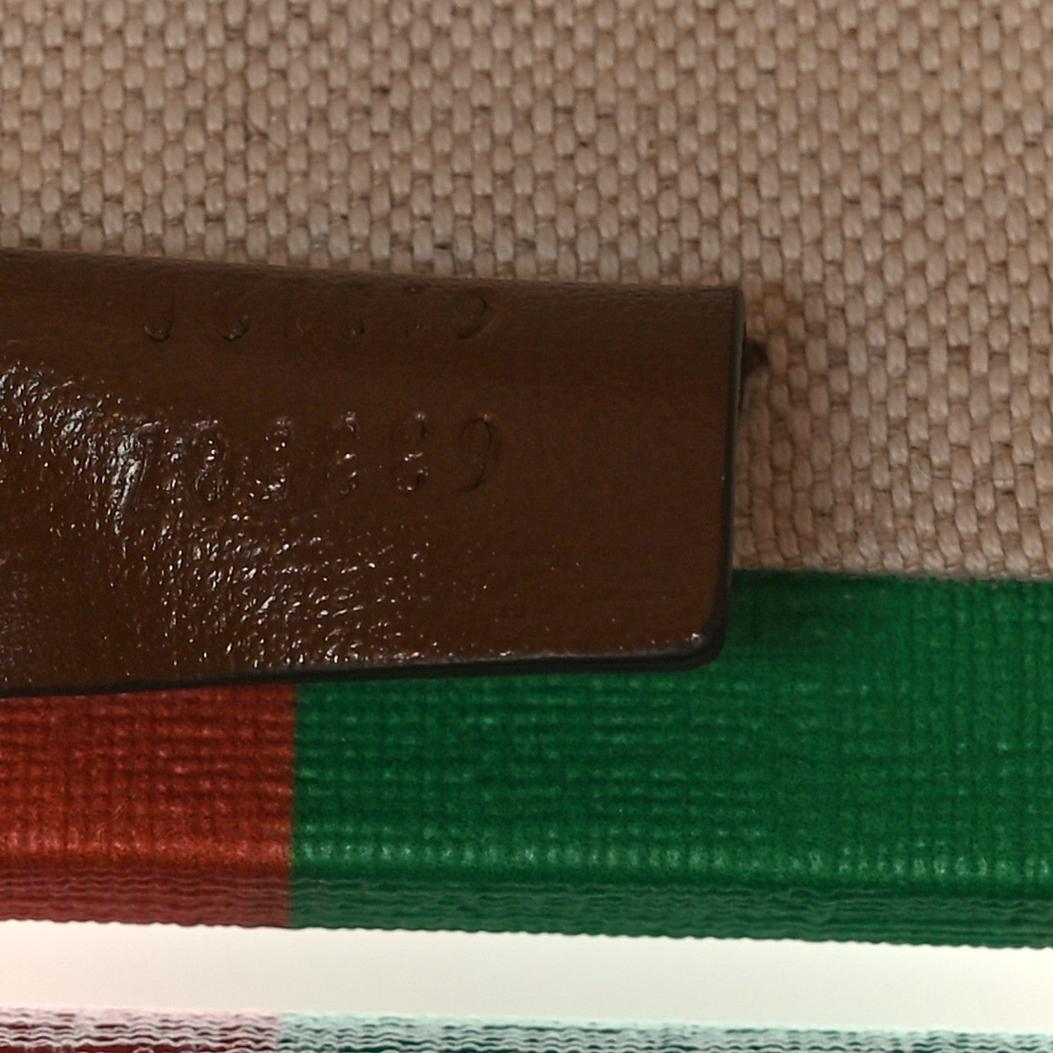 Gucci GG Supreme Monogram Azalea Calfskin Fake/Not Retro Interlocking G Beauty Case Beige Ebony Brown Sugar 7 of 9