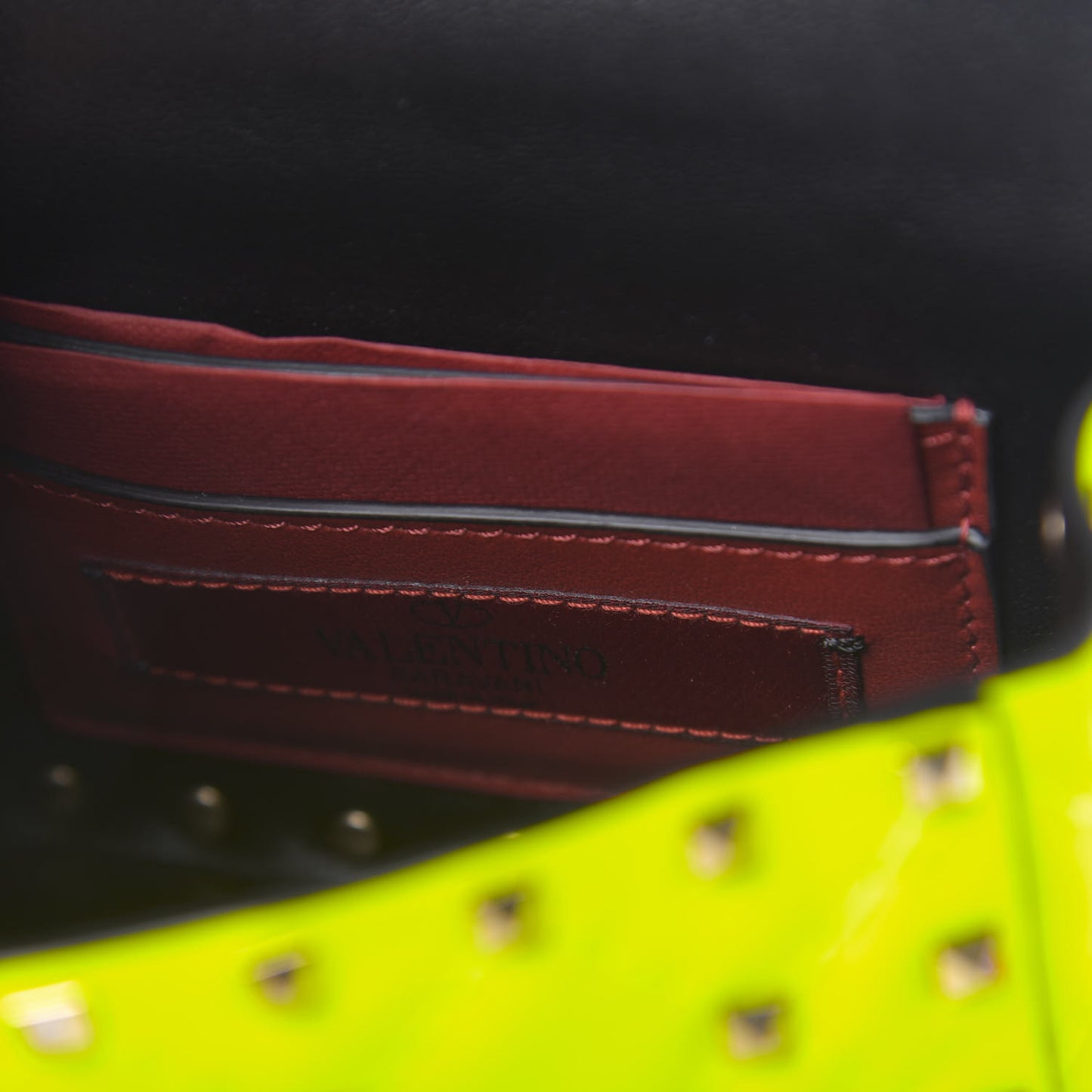 Calfskin Micro Rockstud Spike Shoulder Bag Lime