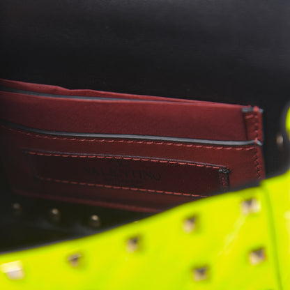 Valentino Garavani Calfskin Micro Rockstud Spike Shoulder Bag Lime 6 of 9