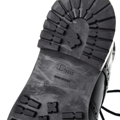 Christian Dior Calfskin Tartan D-Order Low Boot 39 Black White 6 of 7