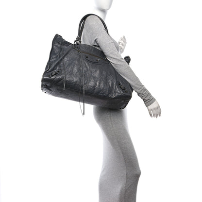 Balenciaga Agneau Classic Hardware Weekender Gris Tarmac 2 of 15