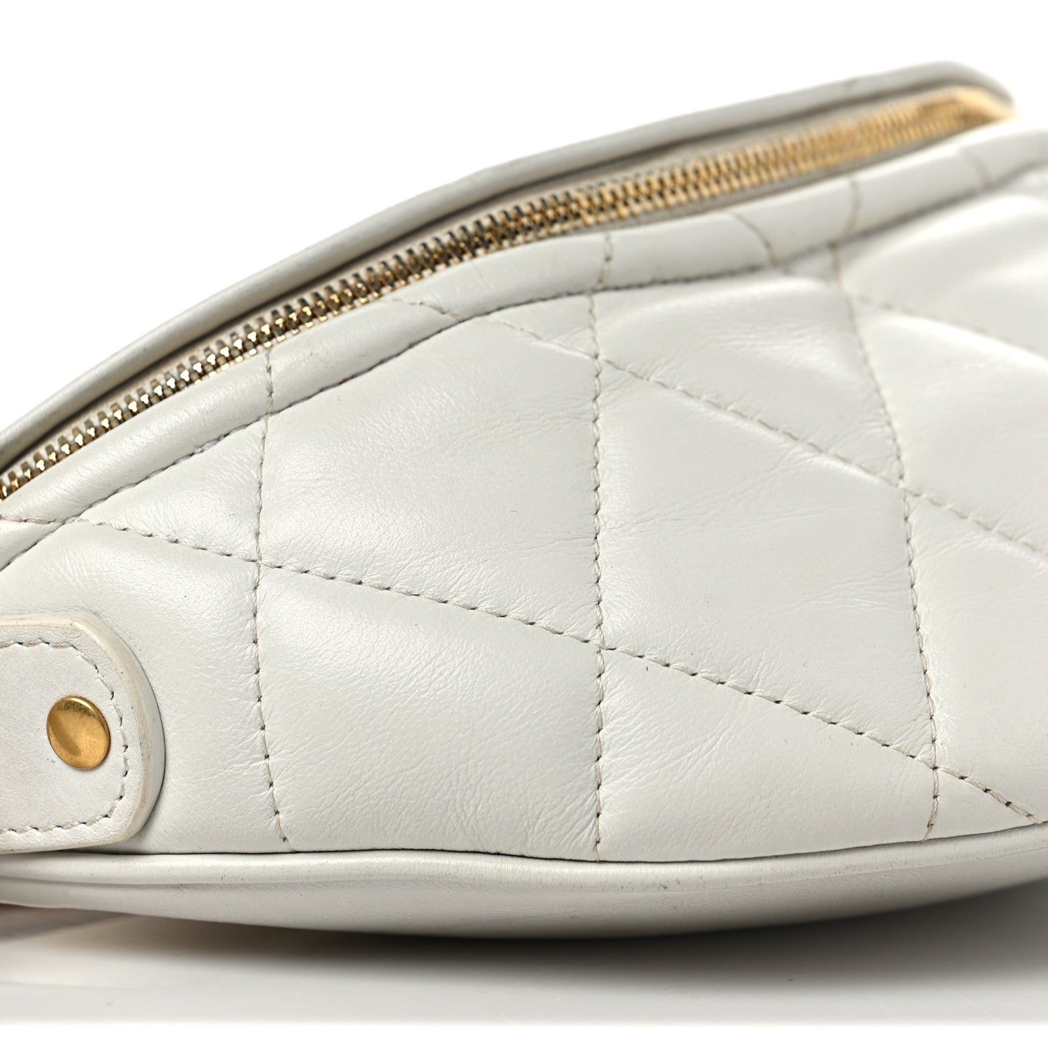 Balenciaga Calfskin Quilted Charms XXS Souvenir Belt Bag White 8 of 12