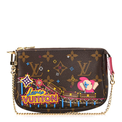 Louis Vuitton Monogram 2020 Christmas Animation Roller Coaster Mini Pochette Accessories Pivoine 1 of 4