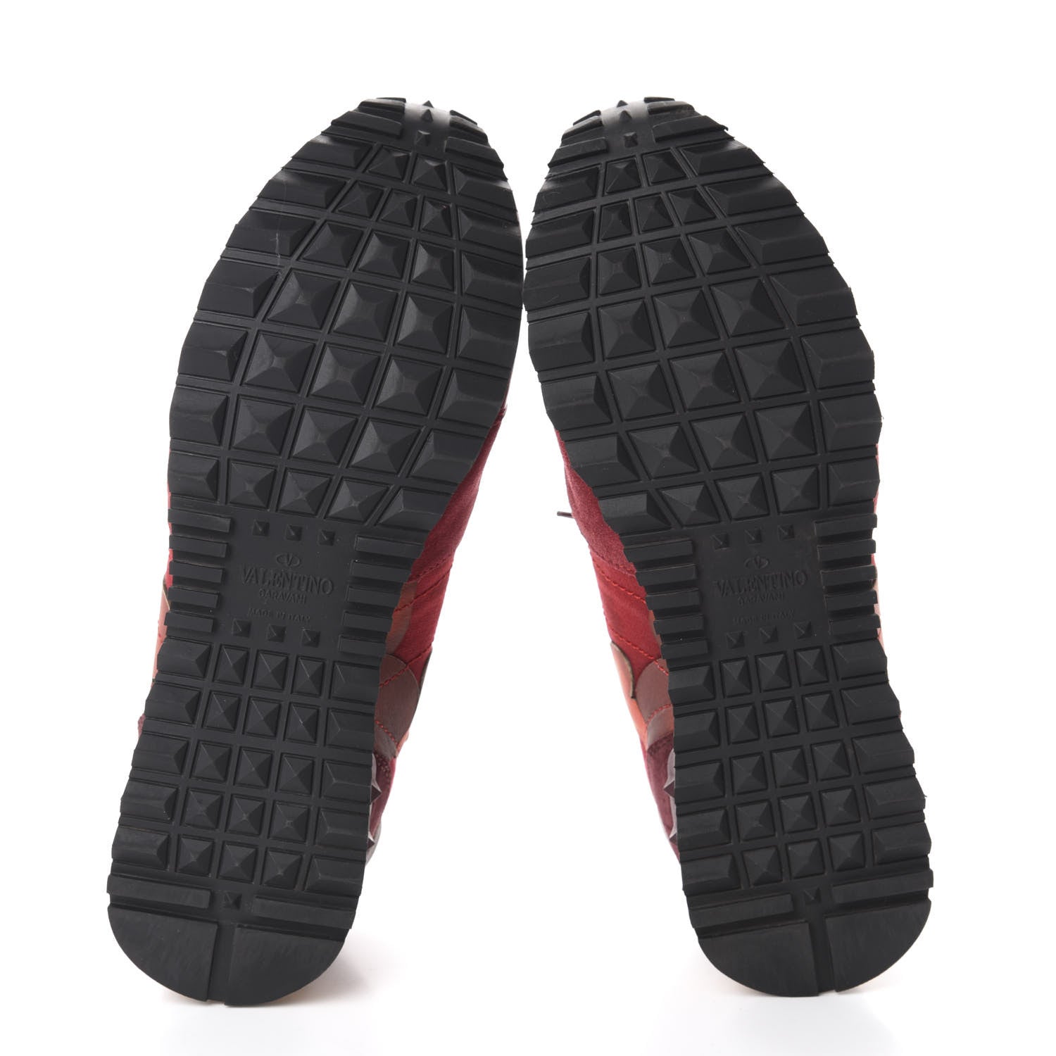 Valentino Garavani Fabric Suede L'Amour Womens Rockrunner Sneakers 37.5 Red 6 of 10