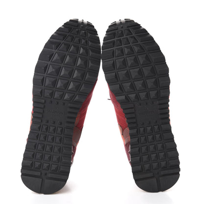 Valentino Garavani Fabric Suede L'Amour Womens Rockrunner Sneakers 37.5 Red 6 of 10