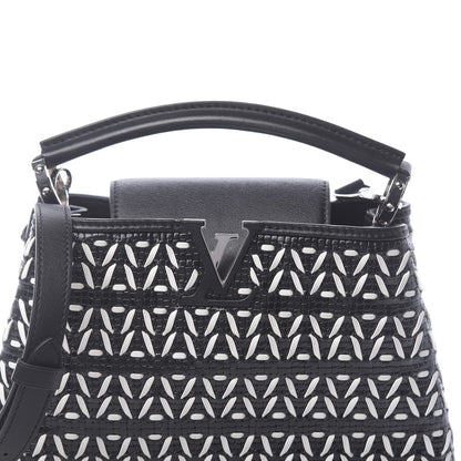 Louis Vuitton Calfskin Plaited Capucines BB Black 9 of 9