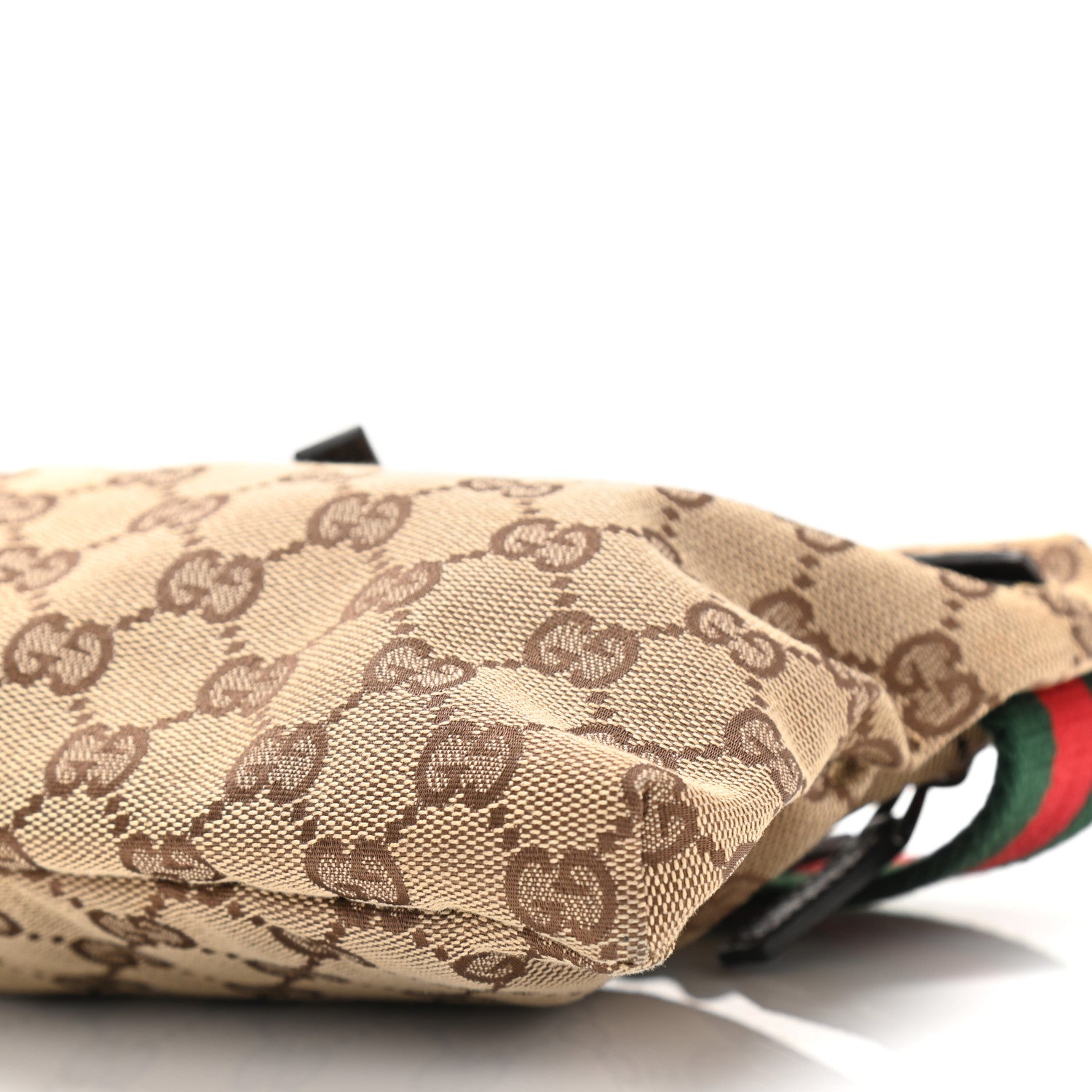Gucci GG Monogram Web Double Pocket Belt Bag Dark Brown 9 of 9