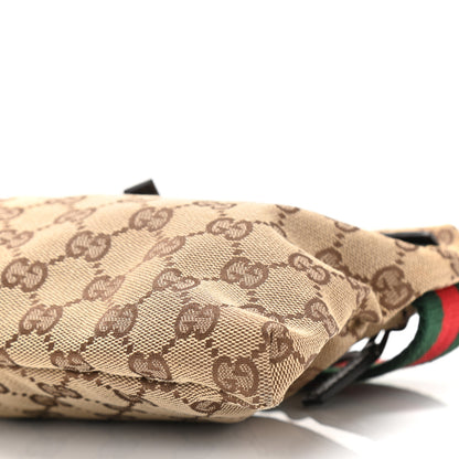 Gucci GG Monogram Web Double Pocket Belt Bag Dark Brown 9 of 9