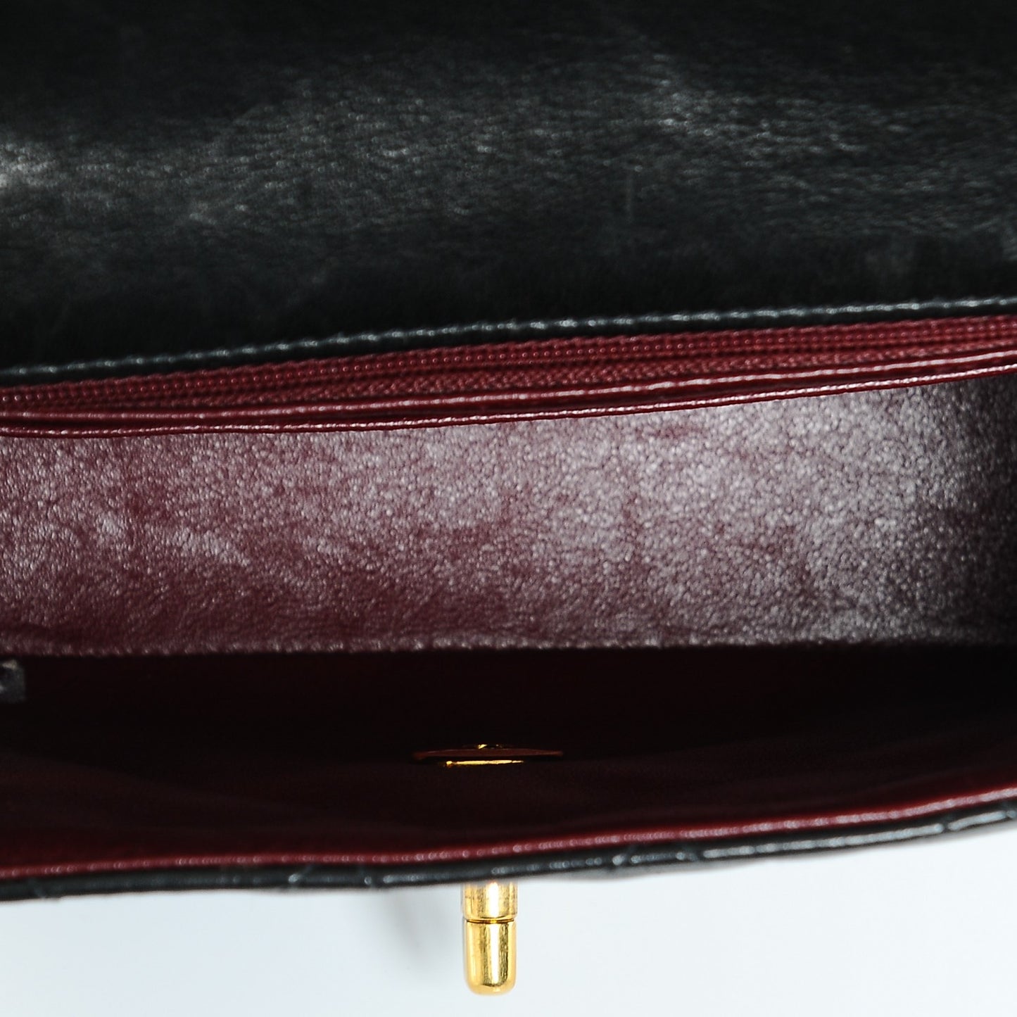 Lambskin Quilted Mini Square Flap Black