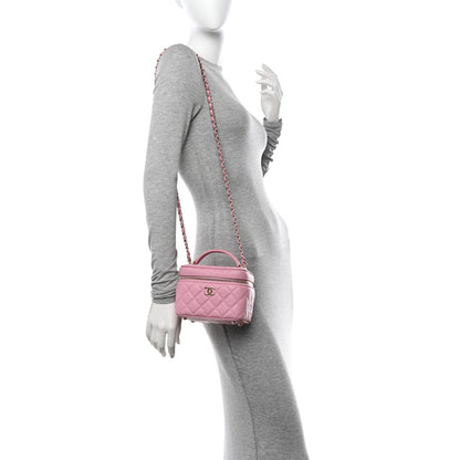Chanel Caviar Quilted Small CC Vanity Case Pink 2 of 11