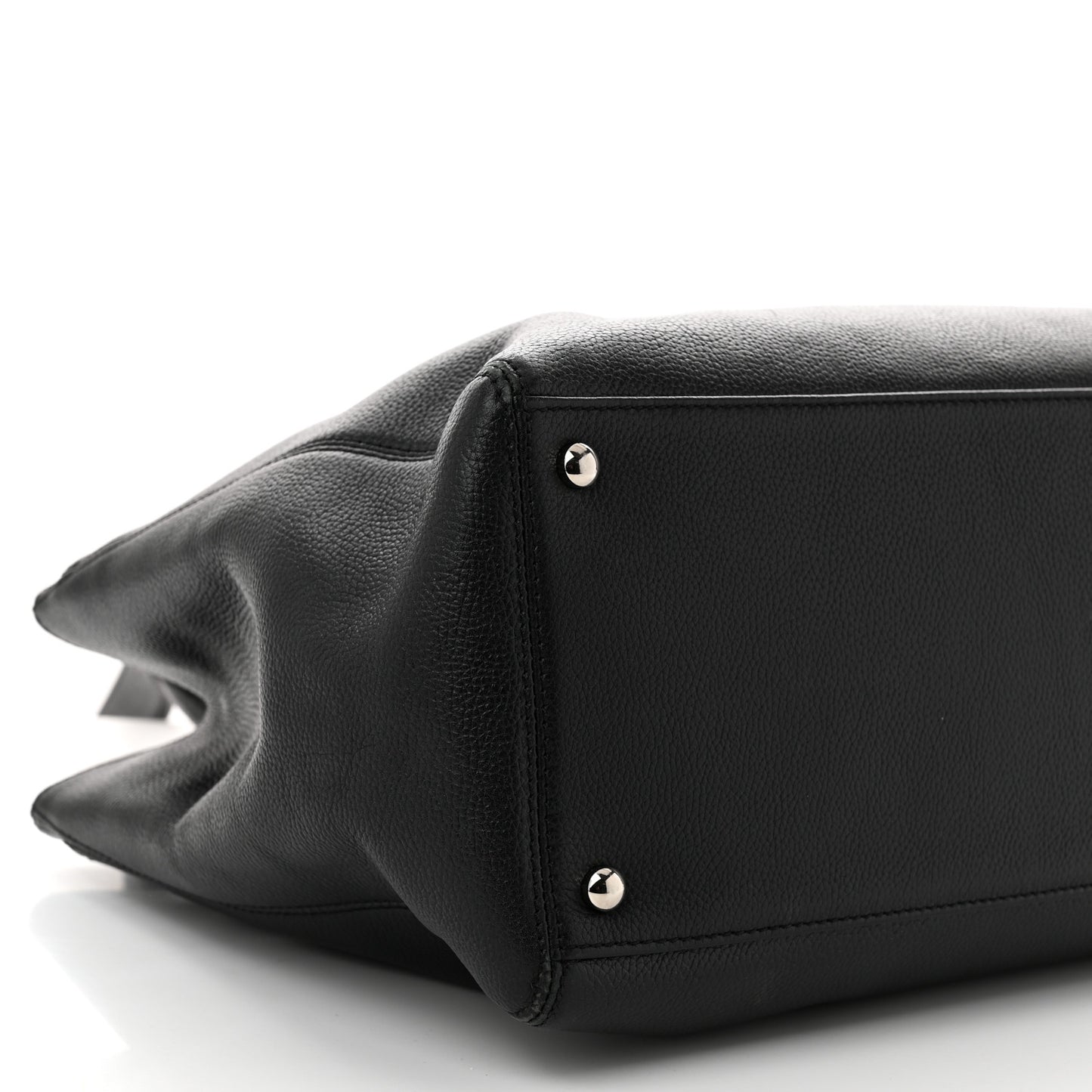 Calfskin Cerf Executive Shopper Tote Black