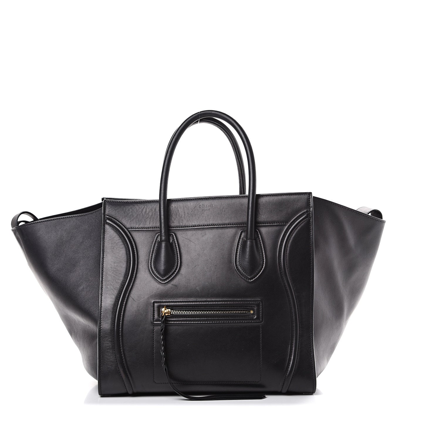 Natural Calfskin Medium Phantom Luggage Black