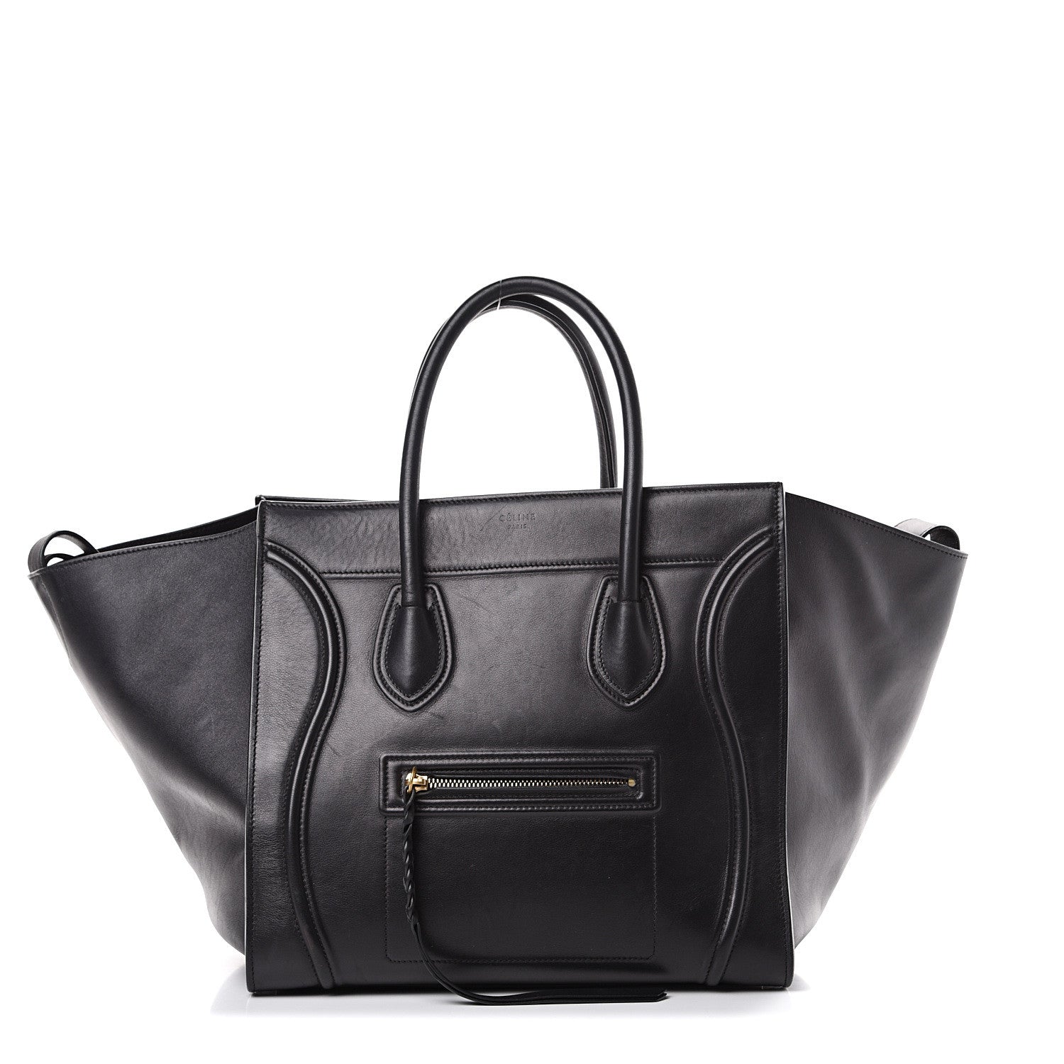 Celine Natural Calfskin Medium Phantom Luggage Black 1 of 15
