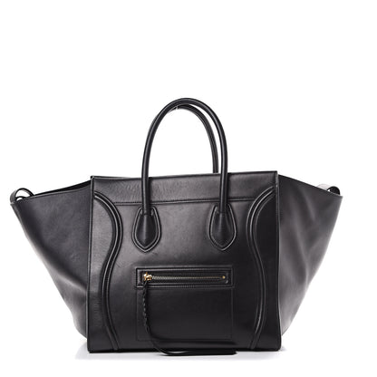 Celine Natural Calfskin Medium Phantom Luggage Black 1 of 15