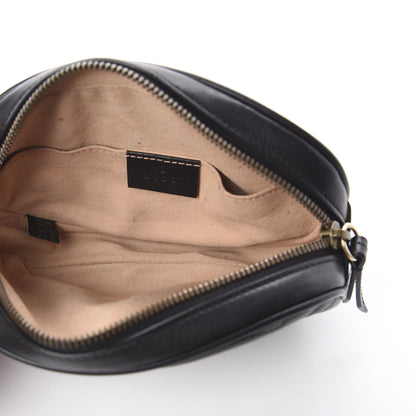 Gucci Calfskin Matelasse GG Marmont Belt Bag 85 34 Black 4 of 7