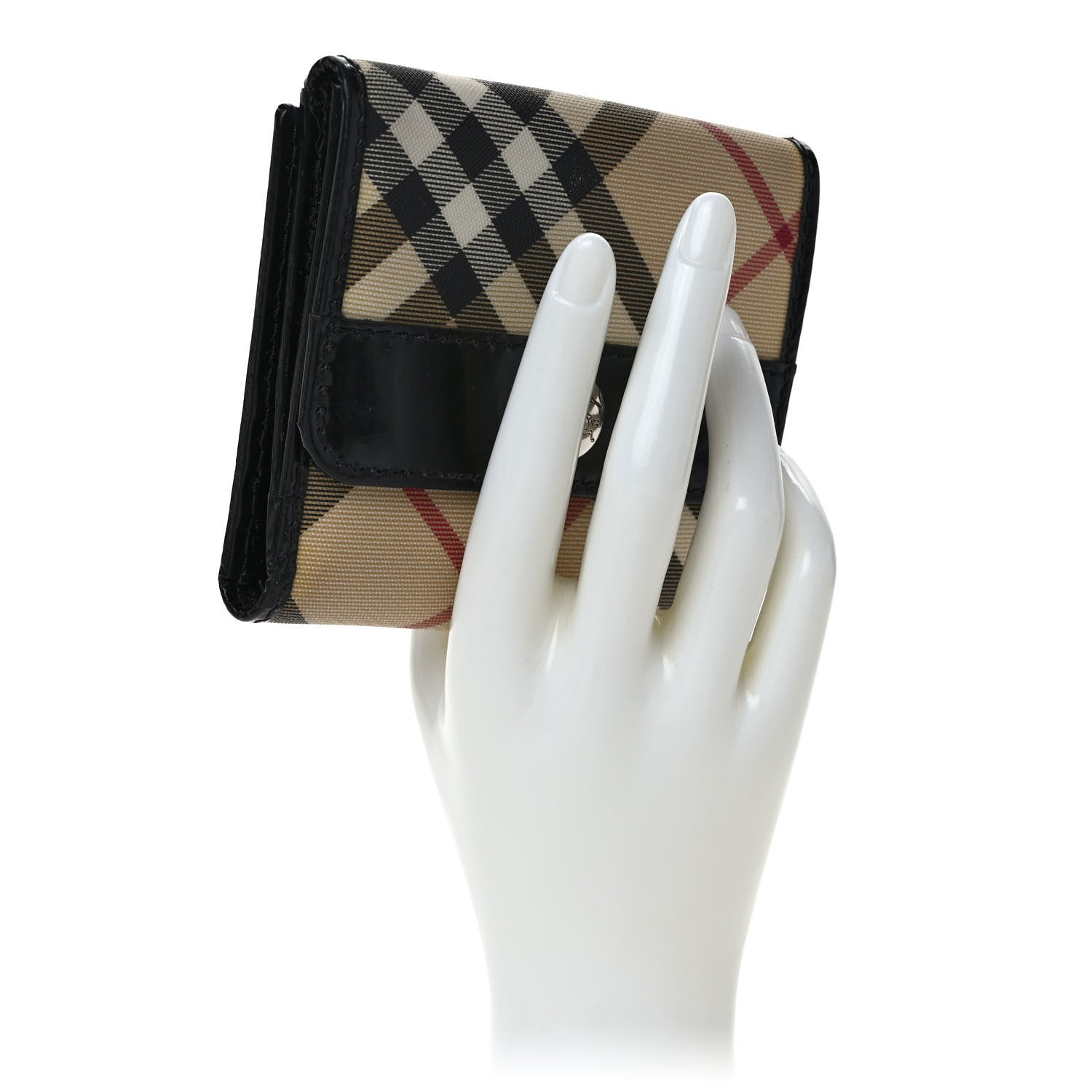 Burberry Nova Check Compact Wallet Black 2 of 9