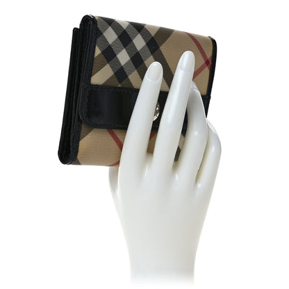 Burberry Nova Check Compact Wallet Black 2 of 9