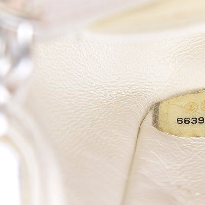 Chanel Metallic Lambskin Quilted Extra Mini Rectangular Flap Ivory 7 of 25