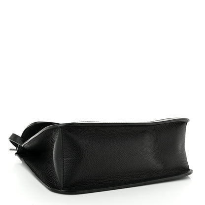 Gucci Pebbled Calfskin Medium Bamboo Daily Flap Shoulder Bag Black 3 of 8