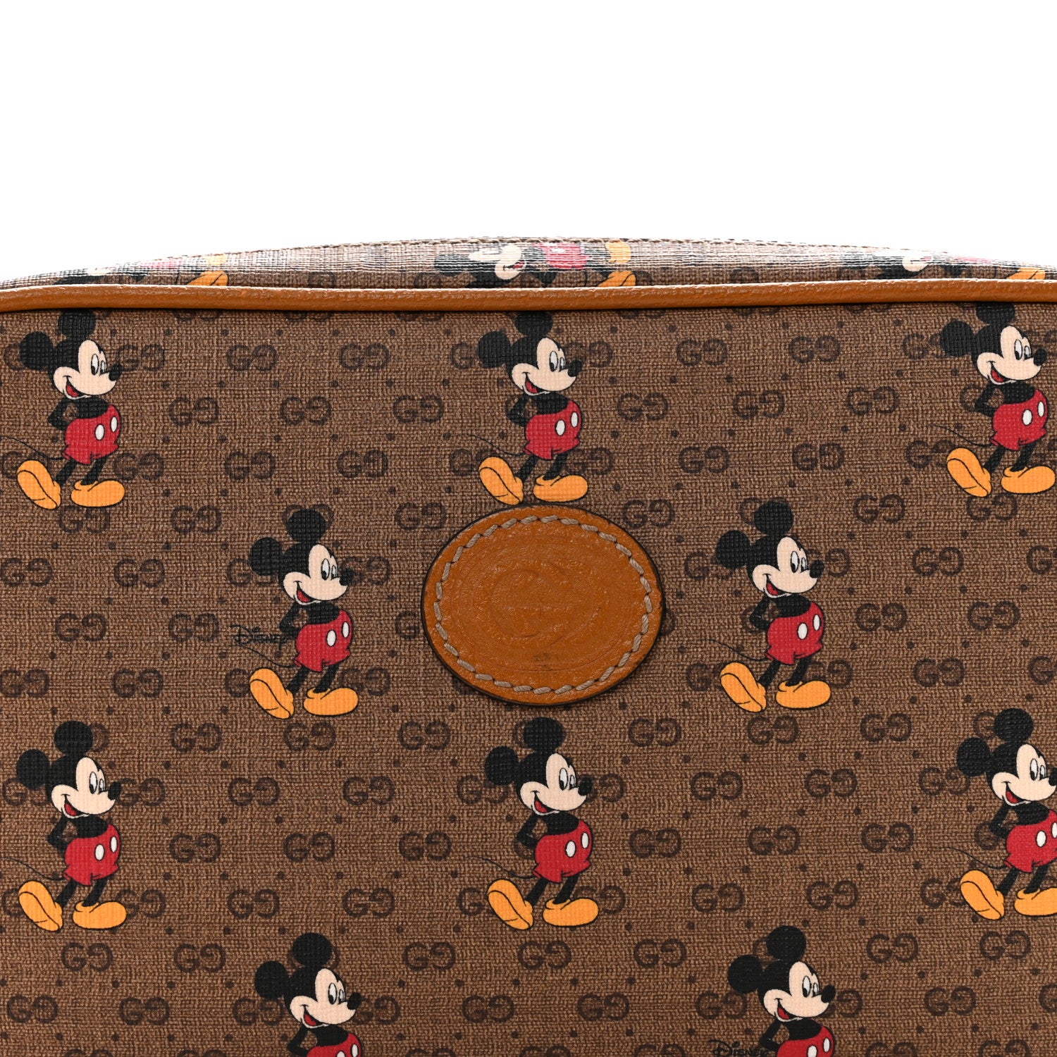 Gucci X DISNEY Mini Vintage GG Supreme Monogram Mickey Mouse Small Belt Bag 90 36 Beige Vintage Sun Oil 8 of 12