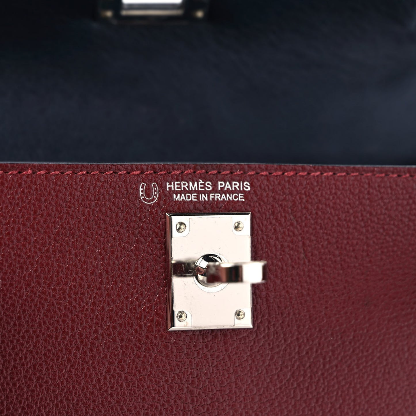 Chevre Chandra Horseshoe Mini Kelly Sellier 20 Rouge H Indigo