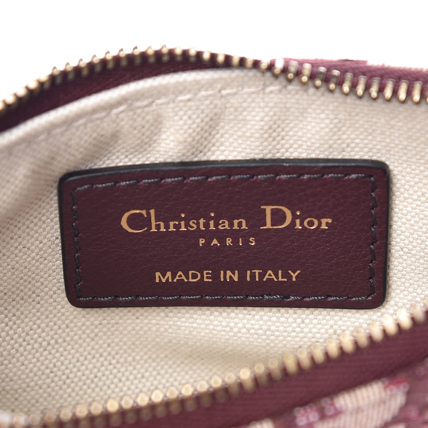 Christian Dior Oblique Saddle Clutch Burgundy 6 of 8