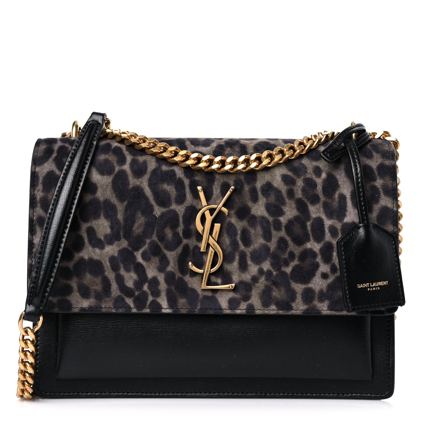 Calfskin Leopard Print Medium Monogram Sunset