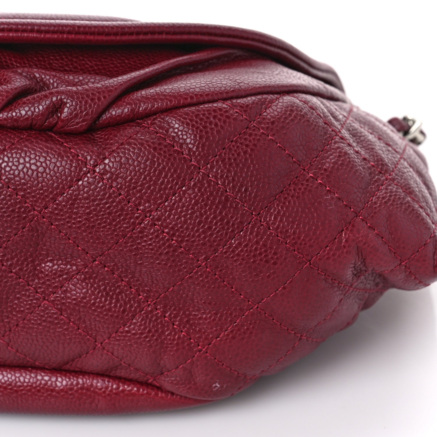 Chanel Caviar Large Half Moon Flap Bordeaux 9 of 9