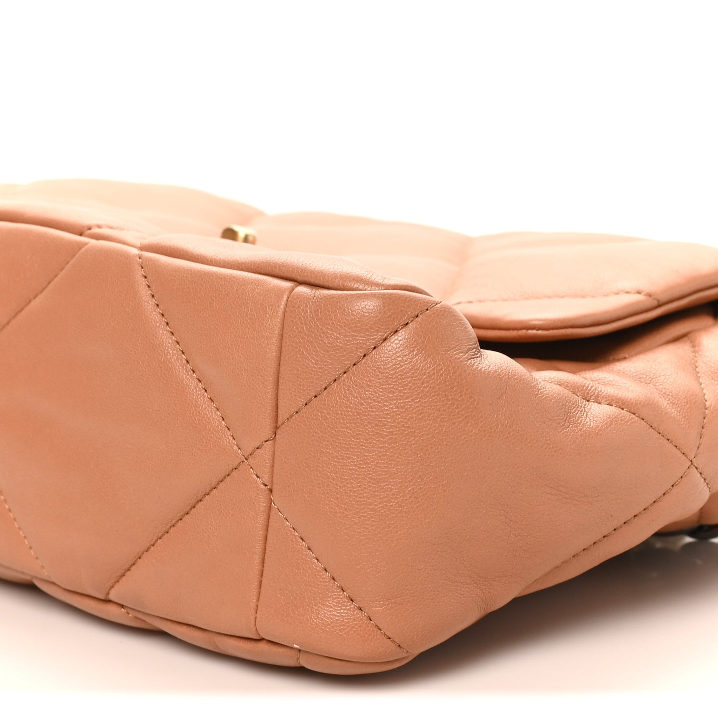 Lambskin Quilted Large Chanel 19 Flap Brown