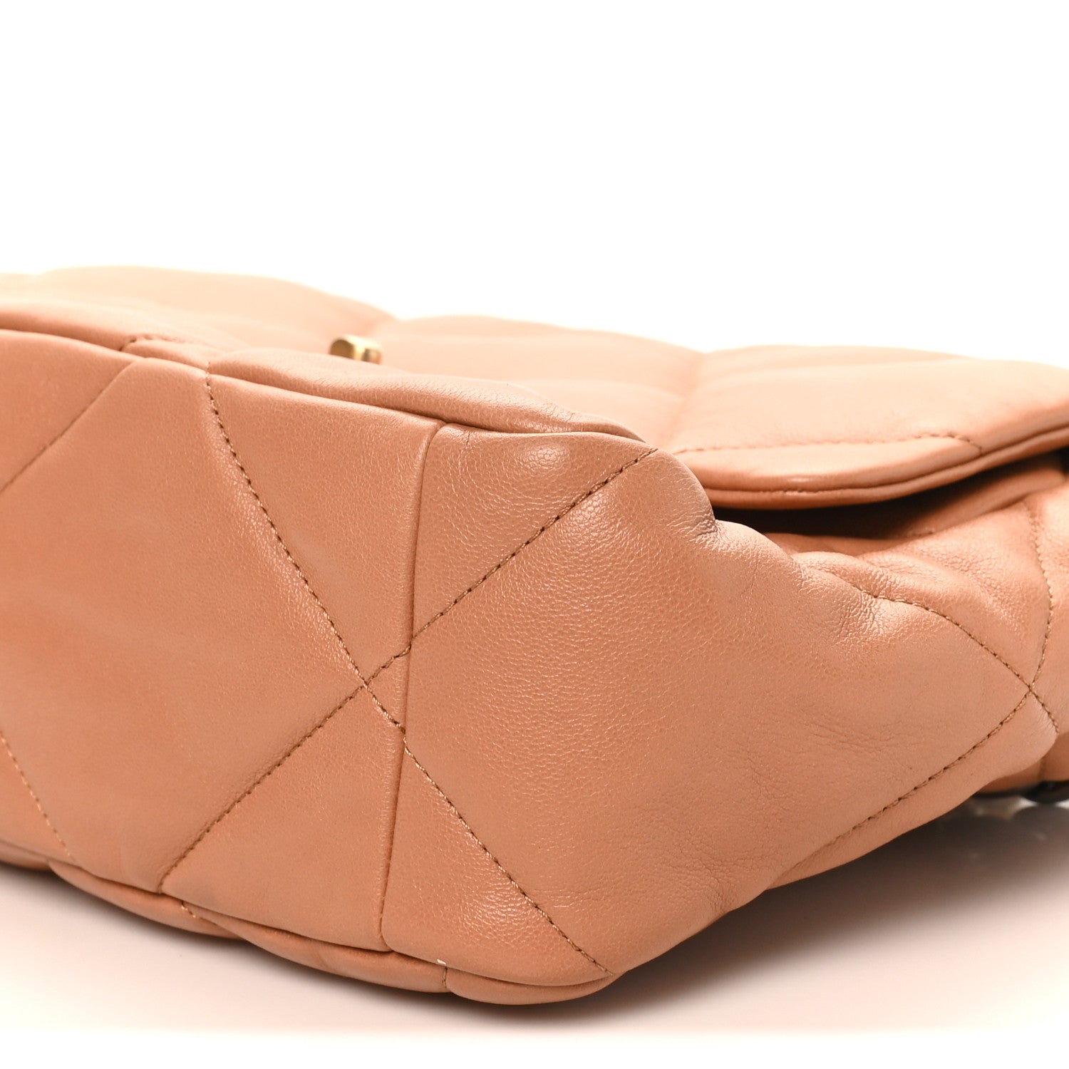 Chanel Lambskin Quilted Large Chanel 19 Flap Brown 10 of 10